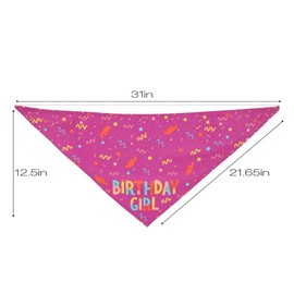 Dog Birthday Bandana,Birthday Dog Bandana Boy Triangle Scarf Triangle Dog Scarfs Bandanas for Small Medium Dogs Pets Birthday Party Supplies (Pink)