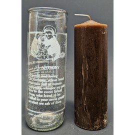 St. Anthony (San Antonio de Padua) *Pullout!* Brown Pillar Candle