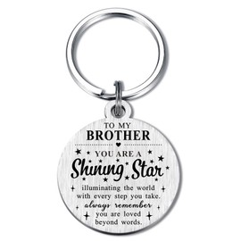 Brother Gifts - Love Brother Keychain - Brother Birthday Graduation Christmas
