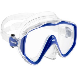 Cressi Liberty Mono-Lens Diving Mask, Clear/Blue