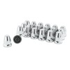 CHDT66 Complete Chrome Wheel Cover Set, 33mm Lug Nut Covers