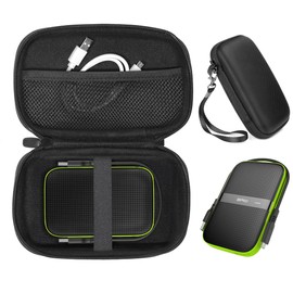 CaseSack Case for SP Silicon Power Silicon Power Black Rugged Portable External Hard Drive Armor A60 1TB, 2TB, 4TB, 5TB (Black)