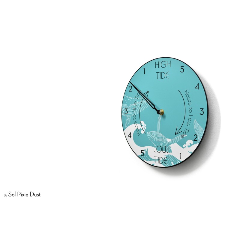 Tide Wall Clock - Round Clock - Sea Tide Tracker
