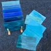LITMIND 12 Sheets Blue Stained Glass Sheets, 4 x 6