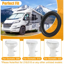 Solaradgy 3 Pcs RV Toilet Seal, RV Toilet Flush Ball Seal Kit Silicone RV Toilet Seal Replacement for Dometic 300/310/320 Round RV Toilet Seal Kit Replacement for 385311658