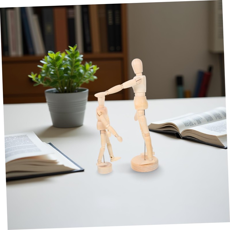 Operitacx 2pcs Wooden Artist Mannequin Articulated Joints for Realistic Posing