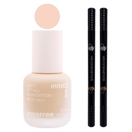 Innisfree Light Fitting Foundation 21n Vanilla + Eyebrow Gray Brown / 이니스프리 라이트 피팅 파운데이션 21n 바닐라+아이브로우 회갈색