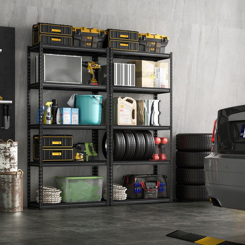 Giantex 2Pcs 5-Tier Storage Shelves, 35.5" x 12" x 72"