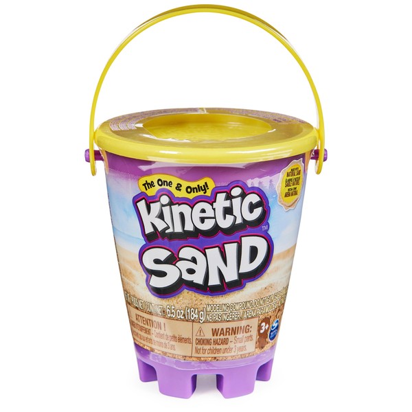 Kinetic Sand, Mini Bucket with 170 g Sand Effect Wetdry Effect for Children Ages 3+