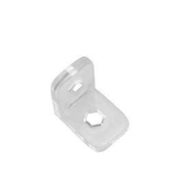JCBIZ 12PCS 15 x 15mm x 10mm Acrylic Clear L-Shaped Corner Brackets - Right Angle Joint Brace Support for Furniture, Hardware, Drawer, Corner Stand