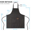 BeLuyi Adjustable Bib Apron with 2 Pockets Chef Cooking Kitchen