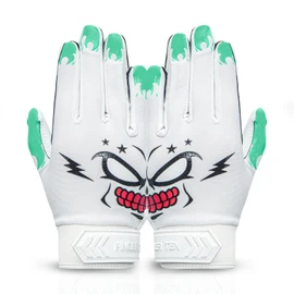 FINGER TEN American Football Receiver Gloves for Youth Boys Girls Goalkeeper Gloves Non-Slip Impact Palm Protection Outdoor Sports Waterproof Gloves Fit Children (Green, S)