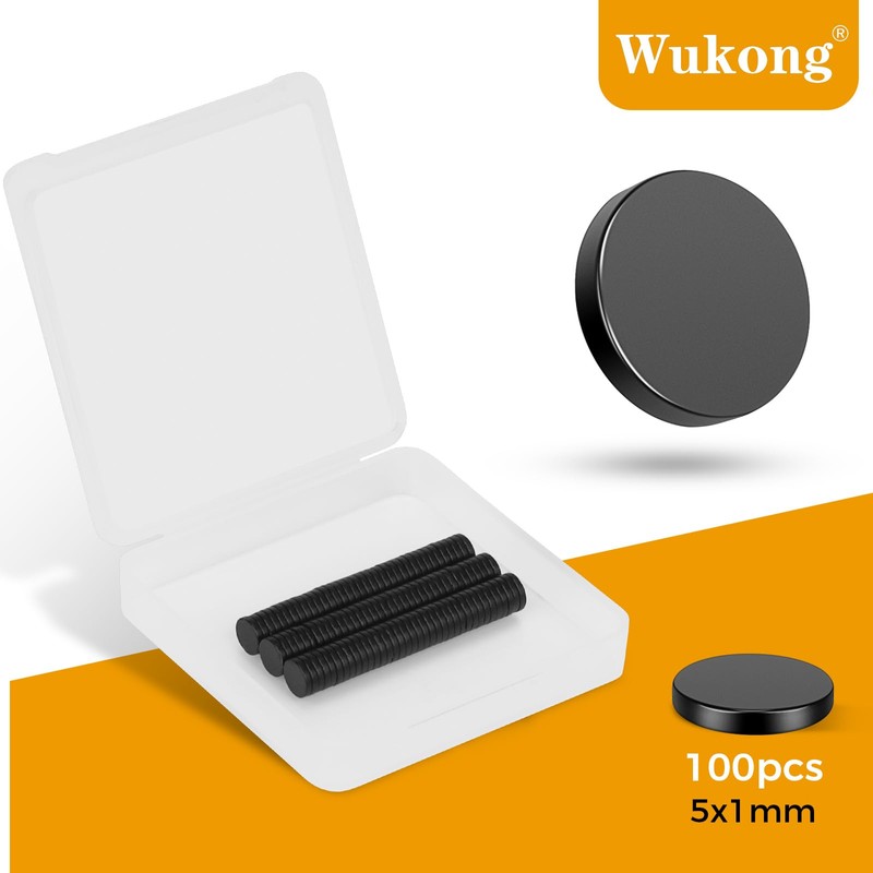 Wukong Black Small Magnets 5mm X 1mm | 100 Pack,