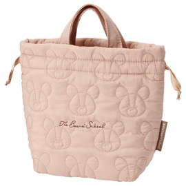 Skater KBCL9-A Quilted Fabric Insulated Lunch Drawstring Bear School Cocoa