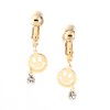 Nico-chan Earrings (e0006), Silver, Quartz
