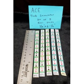 REPLACMENT REEL STRIPS ACE ANTIQ SLOT MACHINE CARDS REEL STRIPS ACE TRADE STIM