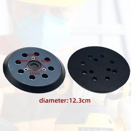 Oiieco Pack of 2 125 mm Sander Replacement Pad, 8 Hole Random Orbital Sander, Sanding Disc, Round Hook Pad, Sanding Pad Compatible with Makita BO5041, BO5040, BO5031, BO5030