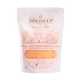 306 Deep Dead Sea Salt Foaming Minerals - Orange Sea Salt for Bath with Orange Essential Oils, 100% Pure Dead Sea Salt, Coarse Mineral for Soaking, Alternative to Magnesium Flakes and Epsom Salt