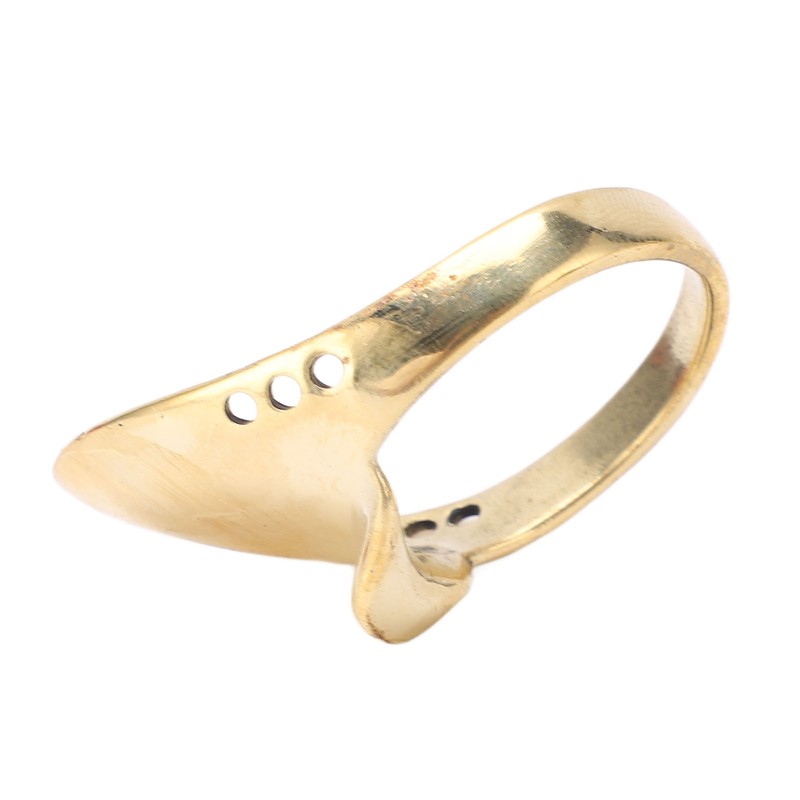 Brass Archery Thumb Ring Portable Finger Protector with Anti Lost