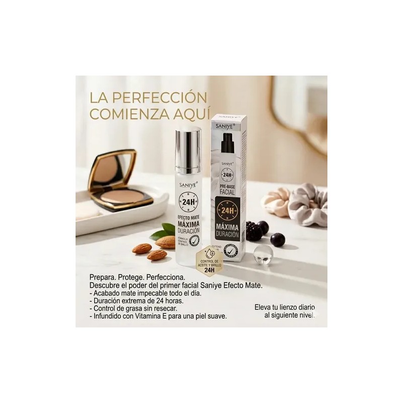 Primer Saniye en Gel para Rostro de Larga Duración y