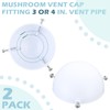 Kittmip 2 Pcs 3 in. or 4 in. Mushroom Vent