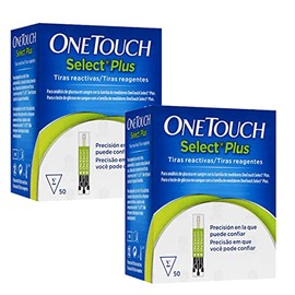 Onetouch tiras select plus paquete 100 tiras P Glucometro