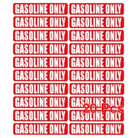 SupremeMarine 20 Pcs 0.75" X 3.25" Gasoline Only Stickers Weatherproof Adhesive Decals for Fuel Tank Cans Gas Caps Trucks Tractors