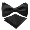 KOOELLE Mens Premium Silky Bowties Tuxedo Solid Colors Bow Ties