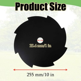 CjingCH Brush Cutter Blade 25.4 MM Bore Strimmer Blades Universa 8-Tooth l Weed Eater Cutter Blade for Gardening Grass Edging Trimmers Electric Lawn Mowers