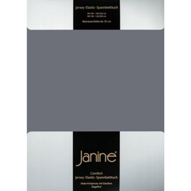 Janine Elastic Fitted Sheet Extra Soft and Elastic Fitted Sheet for Mattresses 180 x 200 cm to 200 x 220 cm Opal Grey