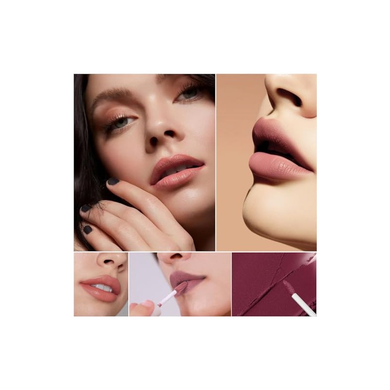 6PCS Lapiz Labial Mate Lapiz Labial Antiadherente,Lápiz labial antiadherente,Lápiz labial