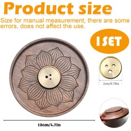 YanBous Black Walnut Wood Incense Holder - Handmade Zen Style Incense Holder for Relaxing Atmosphere, Ideal for Home Decoration, Aromatic Experience for Meditation and Yoga