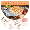 Pala Para Pizza Aluminio Mango Madera Grande, 30x35x133cm