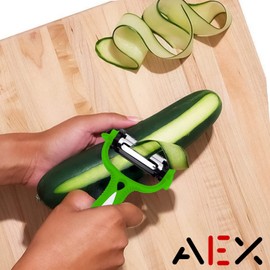 AEX Peeler for Kitchen 3 in 1 Potato Peelers Multifunction Vegetable Y Peeler Julienne Slicer (Green)