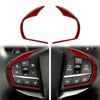 nuoozy Carbon Fiber Steering Wheel Button Frame Cover Trim Compatible