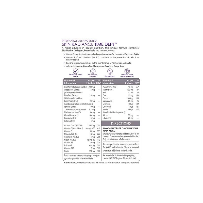 Vitabiotics Perfectil Platinum Skin Radiance 60 Tabletas