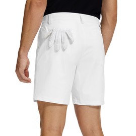 Willit Men's Golf Shorts Stretch Work Dress Shorts Quick Dry Athletic Casual Shorts with Pockets 7" White 33W