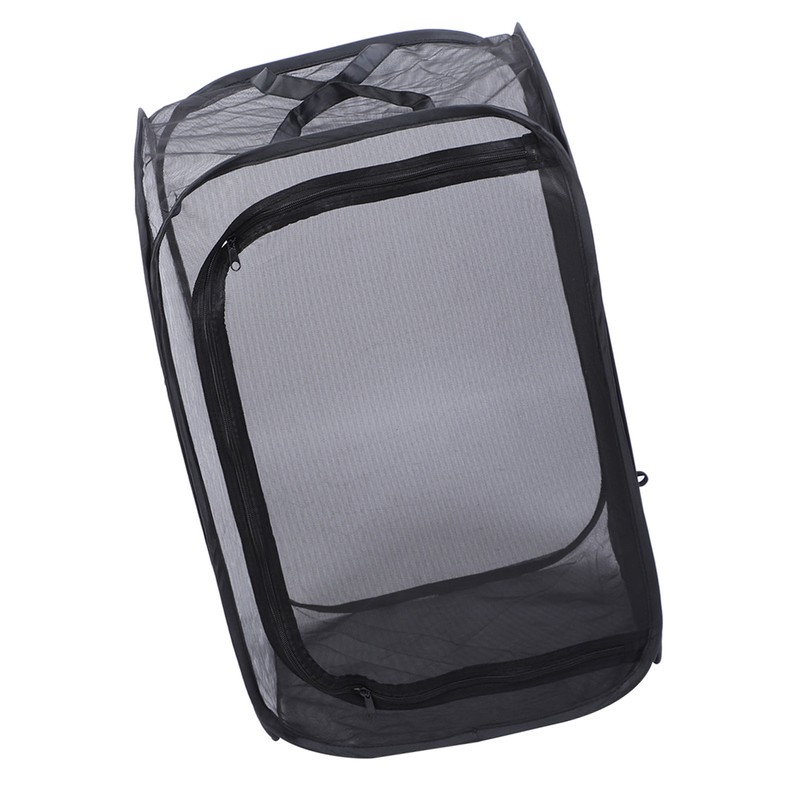 Black Collapsible Foldable Ventilated Insect Light Transmission Mesh Cage House