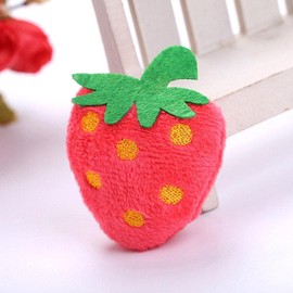 Jowxsx Strawberry Teeth Grinding Catnip Toys Funny Interactive Fruit Plush Cat Toy Pet Kitten Chewing Claws Thumb Bite Small Catmint Pillow