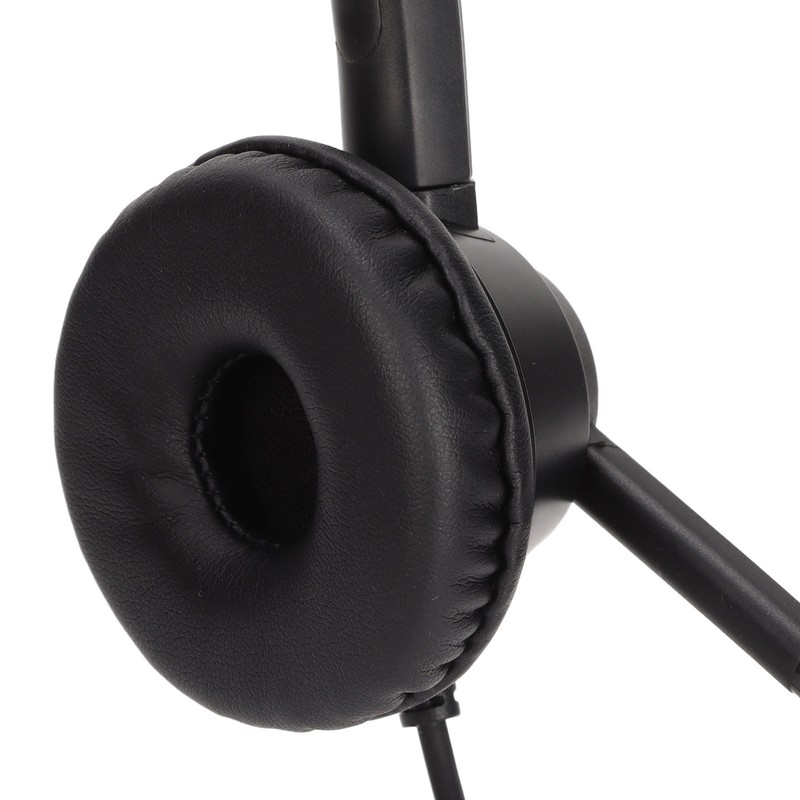 RJ9 Headset Noise Cancelling Mute Function Corded Business Headphone with