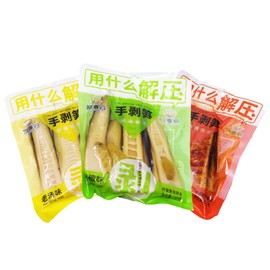 Hand Peeled Bamboo Shoot,Spicy Chinese Snack,Instant Hand Peeled Bamboo Shoots, Chinese Pickled Vegetables, Ready-to-eat, Spicy Snacks,手剥竹笋(blend of flavors)230g/8.11oz per Pack (Pack of 3)