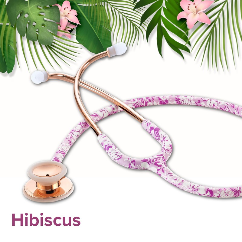 ADC Adscope 603, Stethoscope, Hibiscus & Rose Gold, Limited Edition