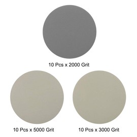 MACHSWON 3 Inch Sander Wet Dry Polishing sheet Silicon Carbide Sandpaper Hook and Loop Sanding Disc 2000/3000/5000 Grit 30Pcs