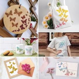 Large Butterfly Stencils for Painting A4 Butterfly Stencil Paint Stencils for Painting on Wood Burning Art Craft Canvas Furniture Wall (12 Butterfly)