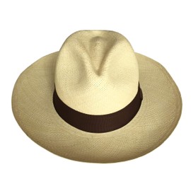 Sombreros Aray Genuine Panama Hat, Handwoven in Montecristi, Ecuador, Carludovica Palmata (63cm(4X-Large), Natural)
