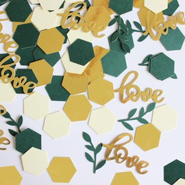 Greenery Wedding Table Confetti,Boho Love Theme Party Confetti,Sage Leaf Engagement Party Table Scatter,Bachelorette Bridal Shower Party Decorations Supplies