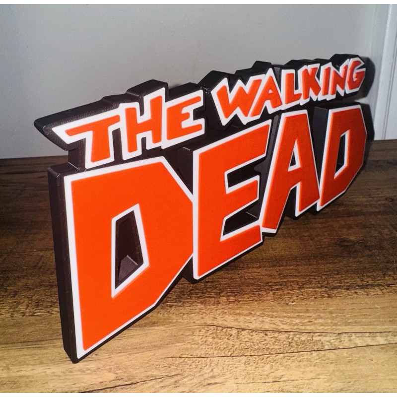 The Walking Dead 3D logo Sign Self Standing Shelf Art