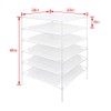 Growsun Sweater Drying Rack 6-Layer Stackable Mesh Cloth Dry Dyier,White