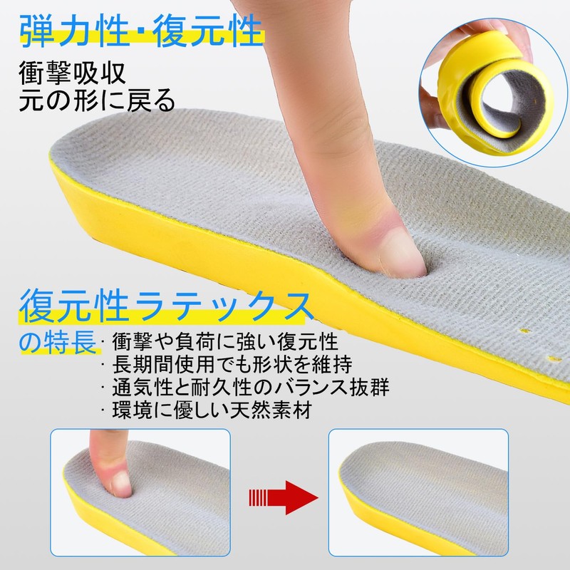 Meidlan Insoles Shock Absorption, Arch Support, Ultra Lightweight for Sports,