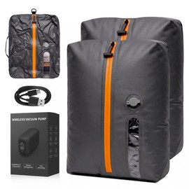 Roseek Travel Vacuum Bags With Pump, 2 Pack 22L Compression Kit For Clothes